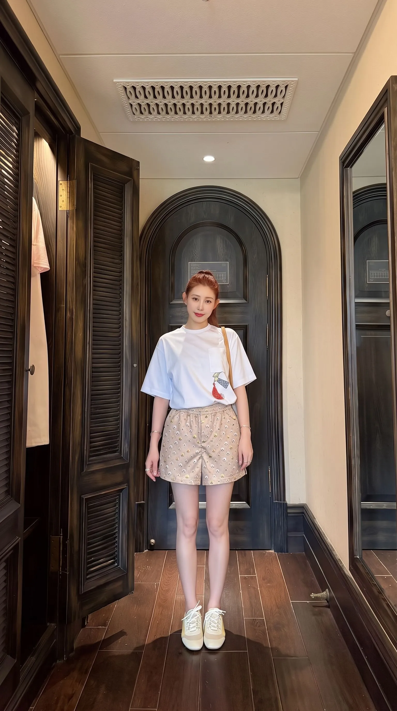 Louis Vuitton/Louis Vuitton 26ss presbyopia daisy all-over printed suit shorts